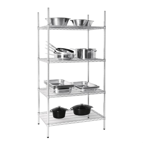 Vogue 4 Tier Wire Shelving Kit - 915 x 610 x 1830mm