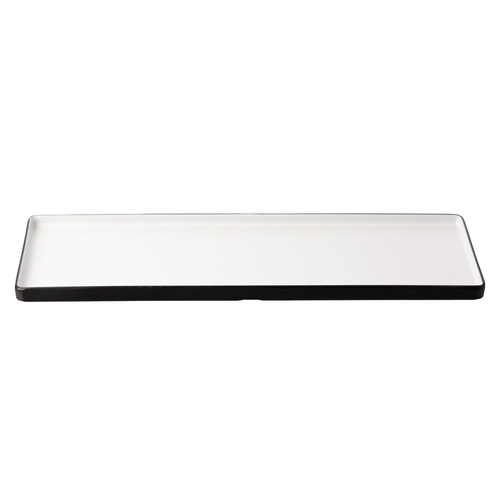 CouCou Dual Colour Rect. Plate 50x18cm - White & Black