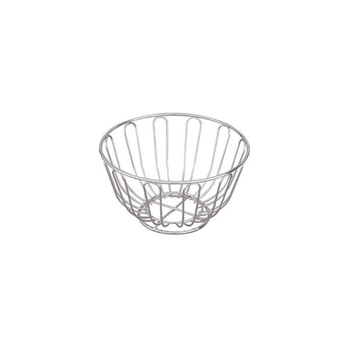 Round Bread Basket 200x115mm Chrome Plated