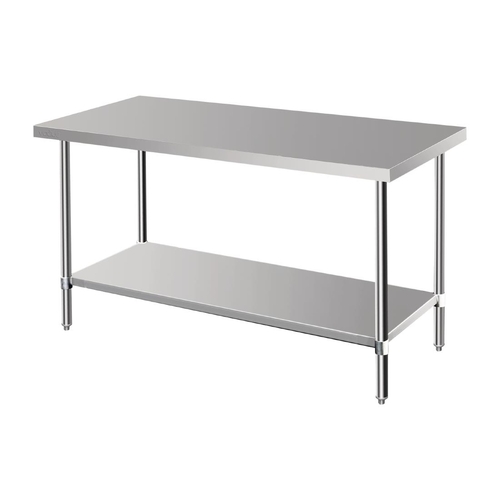 Vogue Premium Stainless Steel Prep Table - 1500 x 600 x 900mm