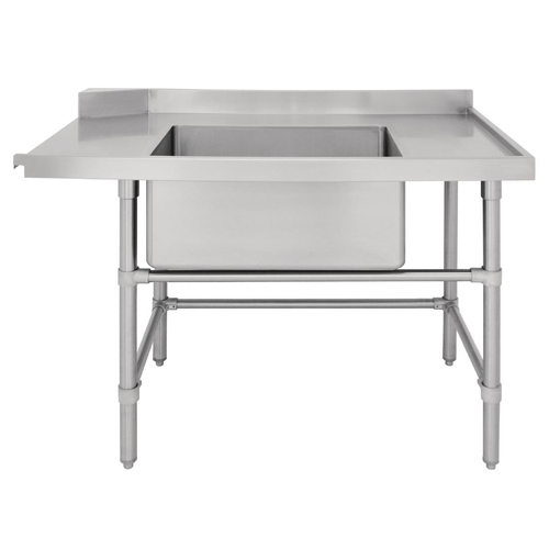 Vogue Dishwasher Inlet Table with Sink (90mm outlet) - 1800 x 700 x 960mm R/H