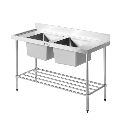 Simply Stainless Double Sink Bench 700 Series