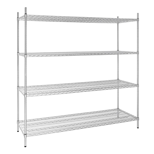 Vogue 4 Tier Wire Shelving Kit - 1830 x 610 x 1830mm