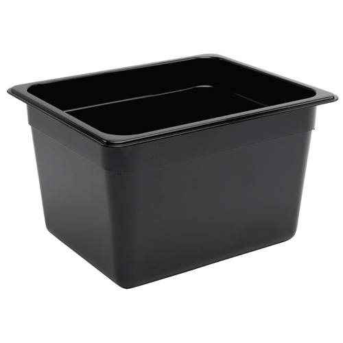 Vogue Black Polycarbonate 1/2 Gastronorm Tray 200mm