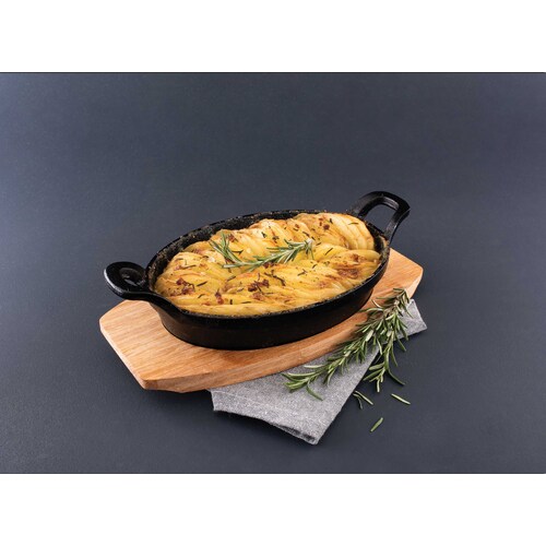 Pyrolux Pyrocast Oval Gratin With Maple Tray 155x100mm