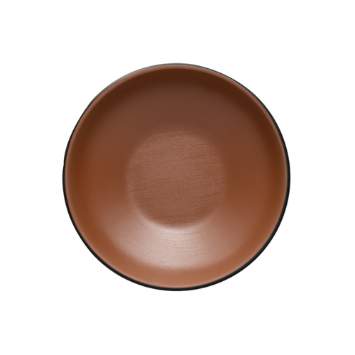 Coucou Melamine Round Bowl 17.4x4.4cm - Brown & Black - 11BW17BB