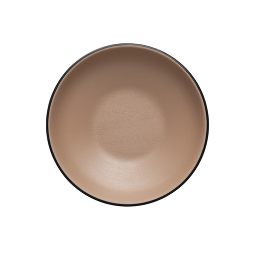 Coucou Melamine Round Bowl 17.4x4.4cm - Beige & Black