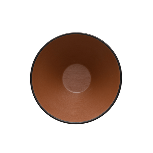 Coucou Melamine V Shape Round Bowl 20.4x10.4cm - Brown & Black