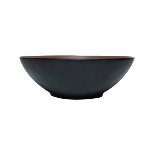 Coucou Melamine Round Bowl 21.2x7.2cm - Brown & Black - 11BW21BB1