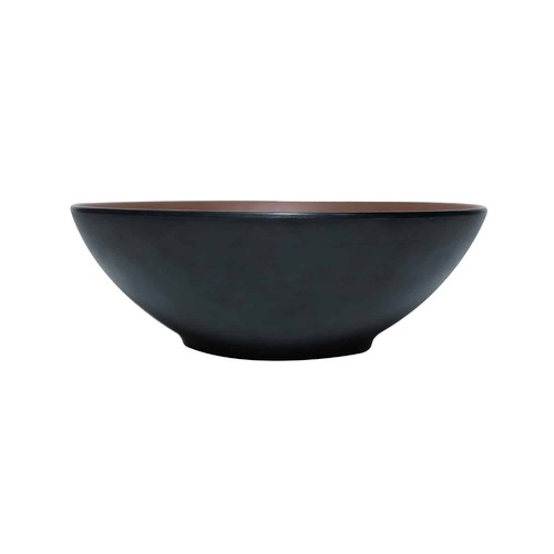 Coucou Melamine Round Bowl 21.2x7.2cm - Beige & Black