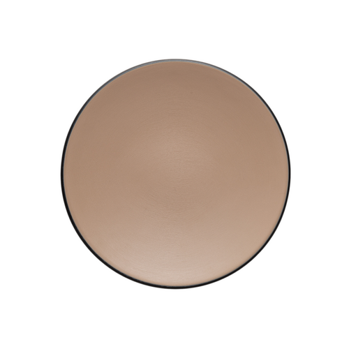 Coucou Melamine Round Plate 18x2cm - Beige & Black