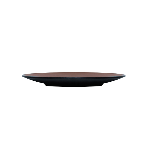 Coucou Melamine Round Plate 20.3x2.3cm - Brown & Black