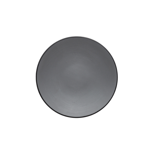 Coucou Melamine Round Plate 20.3x2.3cm - Grey & Black - 11PL20GB