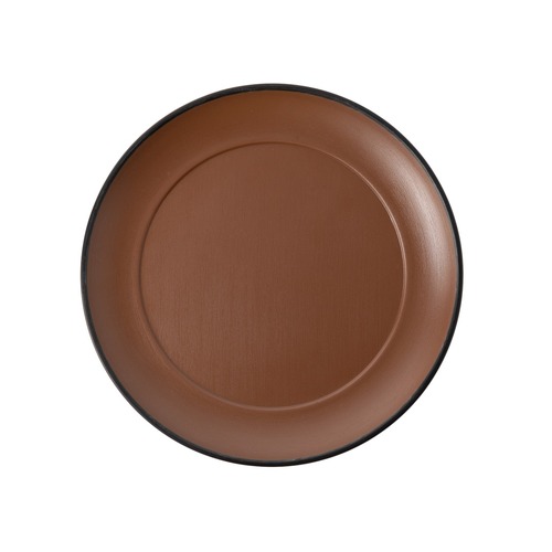 Coucou Melamine Round Plate 21cm - Brown & Black