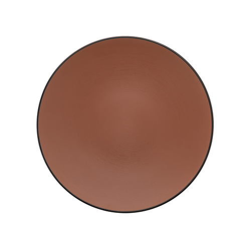 Coucou Melamine Round Plate 30cm - Brown & Black