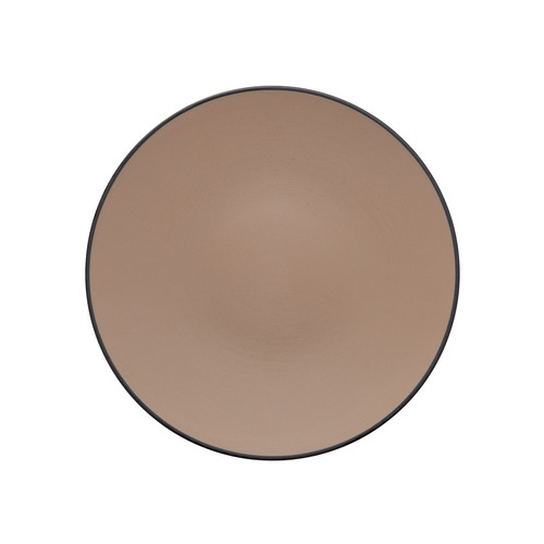 Coucou Melamine Round Plate 30cm - Beige & Black