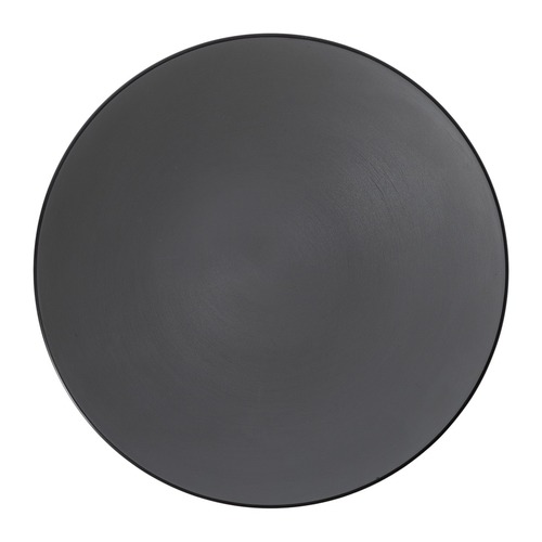 Coucou Melamine Round Plate 30cm - Grey & Black - 11PL30GB