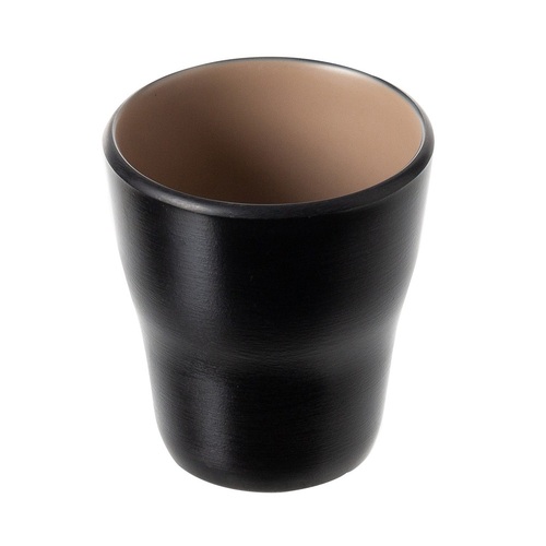 Coucou Melamine 260ml Tumblers - Beige & Black (Box of 6)