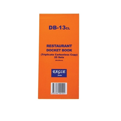 Restaurant Docket Book Triplicate Long - 200 x 96mm (Pack of 10)