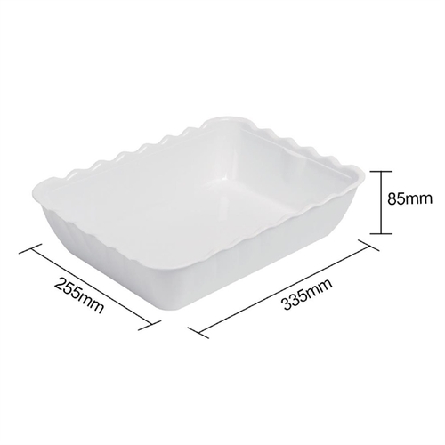 Olympia Kristallon Salad Crock 335x255x85mm/ 4.25L White - CB750