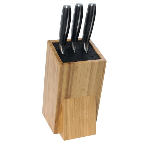 Vogue EUTR Wooden Universal Knife Block 245x120x155mm