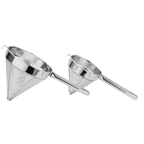 Vogue Stainless Steel Coarse Conical Strainers 250mm (2mm hole)