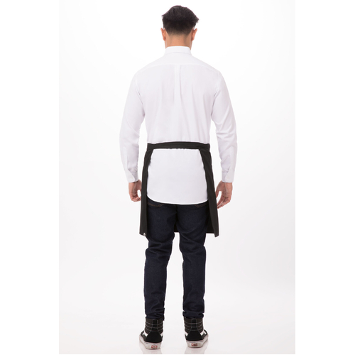 Half Bistro Apron - Black - F28-BLK - F28-BLK