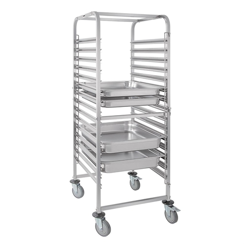 Vogue Gastronorm 2/1 Racking Trolley (15 Level)