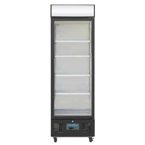 Polar GH427-A G-Series Upright Display Fridge Black - 368Ltr