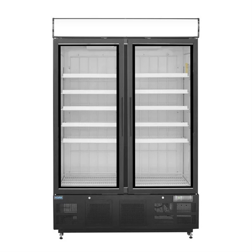 Polar GH429-A G-Series Upright Display Freezer Black - 920Ltr