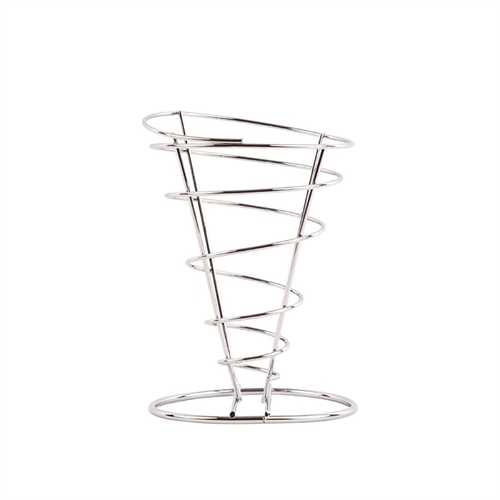 Olympia French Fry Holder Chrome Wire Cone 175x115mm