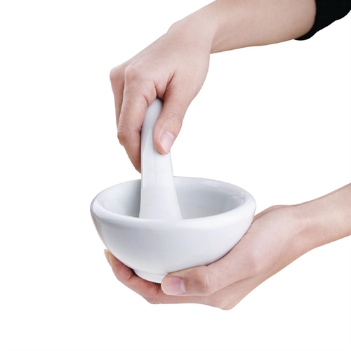 Vogue Porcelain Pestle & Mortar 115mm