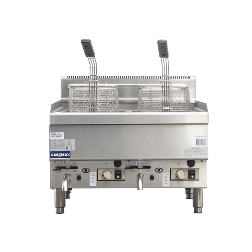 Gasmax JUS-TRC-2 - Double Basket Gas Countertop Fryer - Nat Gas