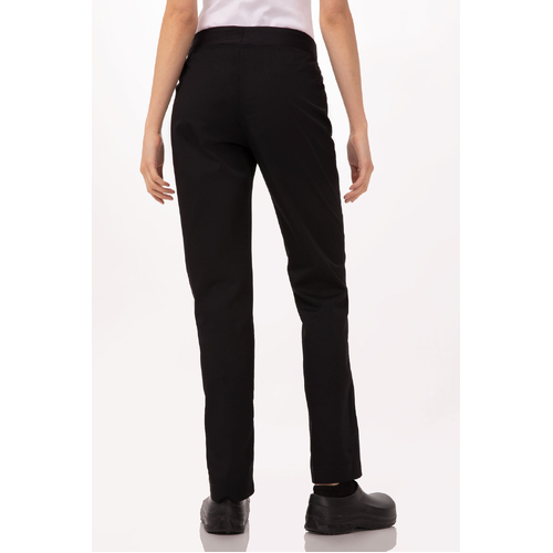 Lightweight Womens Slim Chef Pants - PBN01W-BLK