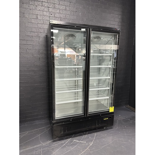 Pre-Owned Saltas NDA2150 - 2 Door Glass Upright Display Freezer - PO-1487