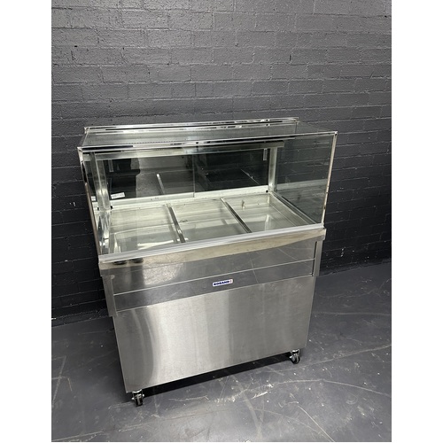 Pre-Owned Roband SRX23RD - Square Glass Cold Food Display 6 x 1/2 GN Pans on Stand - PO-1591