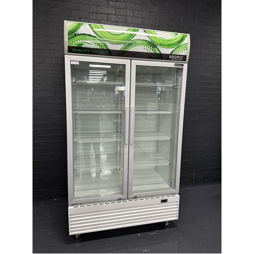 Pre-Owned Bromic GM1000L - 2 Door Glass Upright Display Fridge - PO-1628