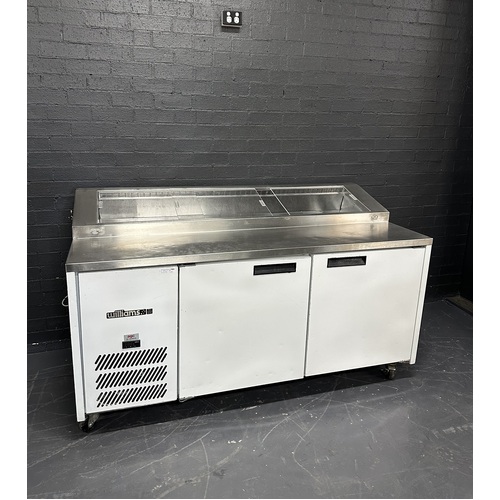 Pre-Owned Williams HJ2PCBA - 2 Door Pizza Prep Fridge 1815mm - White - PO-1645