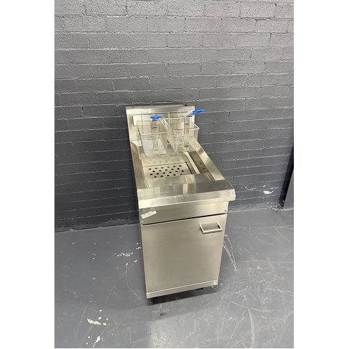 Pre-Owned Luus FV-45 - Single Pan Gas Fryer (Nat Gas)