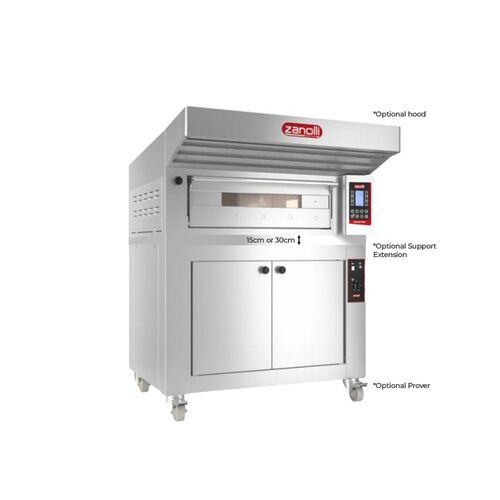 Zanolli PW2S/MC18 Teorema Polis 2 Tray Bakery Deck Oven with narrow design -180mm Chamber Height 