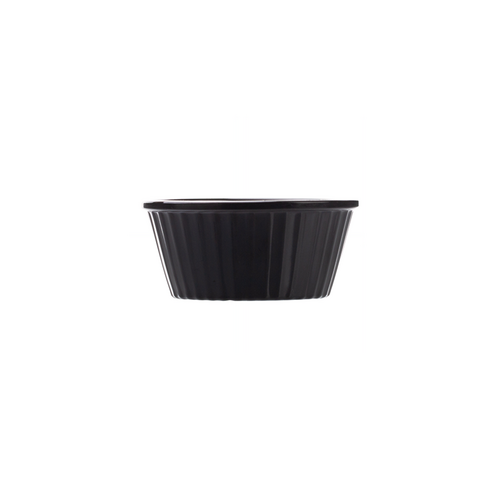 Coucou Ramekin Flutted 30ml - Black (Box of 24) - RKF30BK