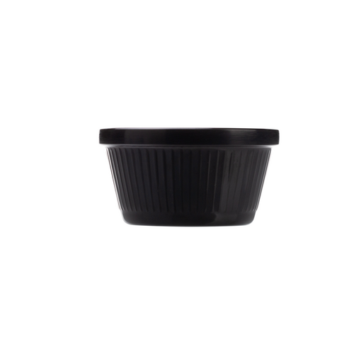 Coucou Ramekin Flutted 60ml - Black (Box of 24) - RKF60BK