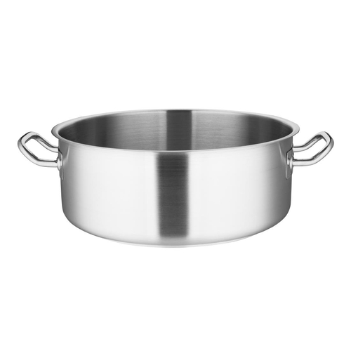 Vogue Stainless Steel Casserole Pan 360mm 13Ltr - T187