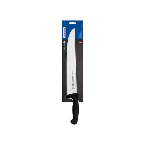 Tramontina Professional Butcher Knife Straight Back Black handle - 300mm