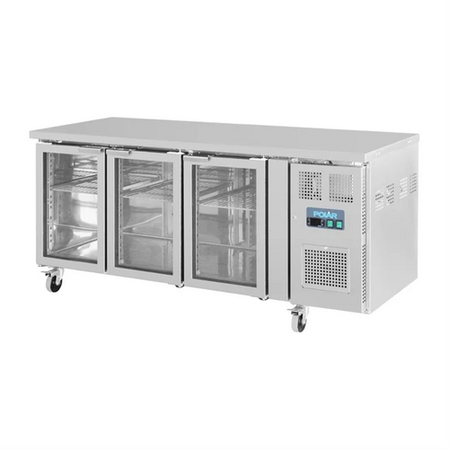 Polar UA024-A U-Series 3 Door Counter with Glass Doors