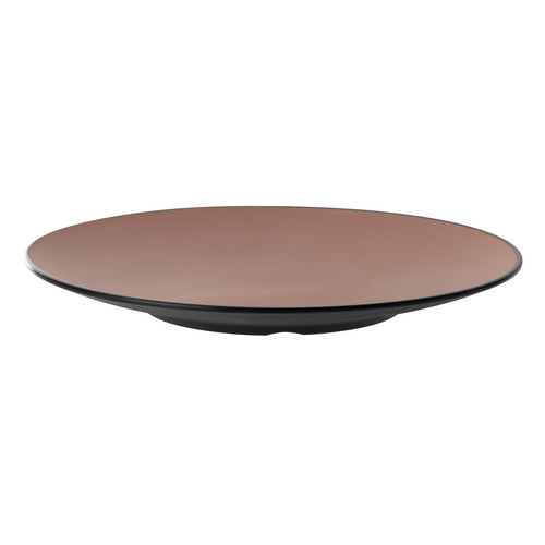 Coucou Melamine Round Plate 30cm - Brown & Black - 11PL30BB