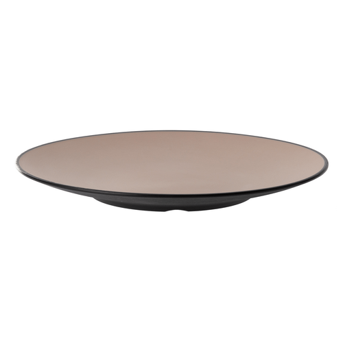 Coucou Melamine Round Plate 30cm - Beige & Black - 11PL30EB