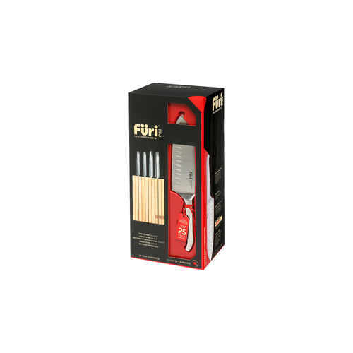 Furi Pro Rubberwood Knife Block Set 5pc - 27105