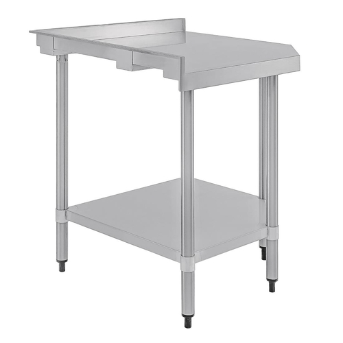 Vogue Stainless Steel Corner Table 800x600x960mm - CB907