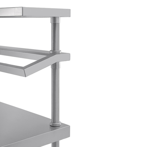 Vogue Stainless Steel Prep Station with Gantry 1200x600x1500mm - CB908